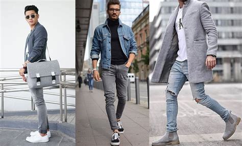 shoes with grey jeans.